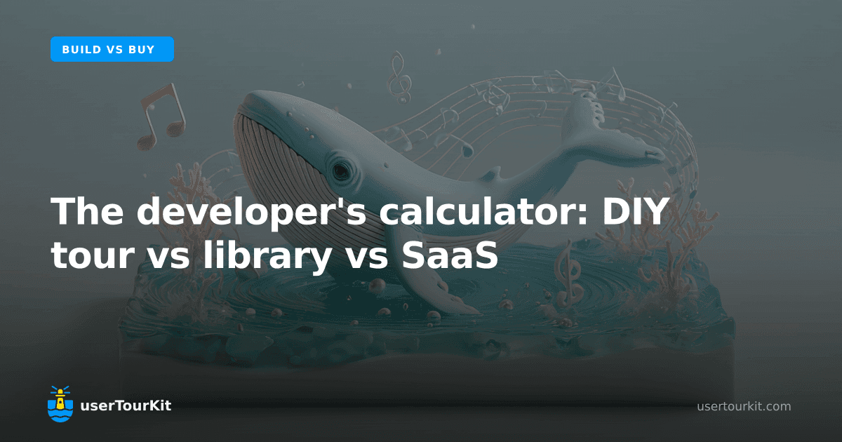 The developer's calculator: DIY tour vs library vs SaaS