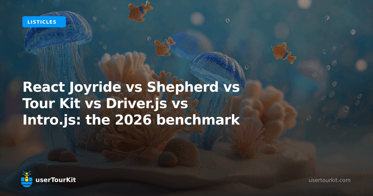 React Joyride vs Shepherd vs Tour Kit vs Driver.js vs Intro.js: the 2026 benchmark