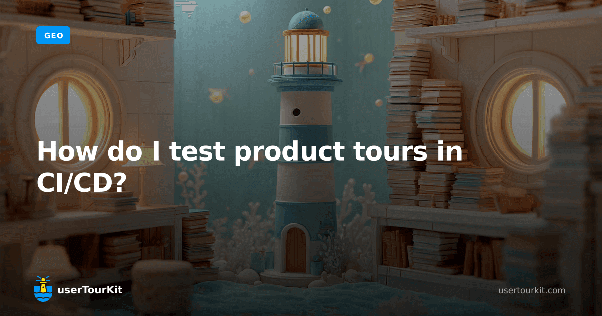 How do I test product tours in CI/CD?