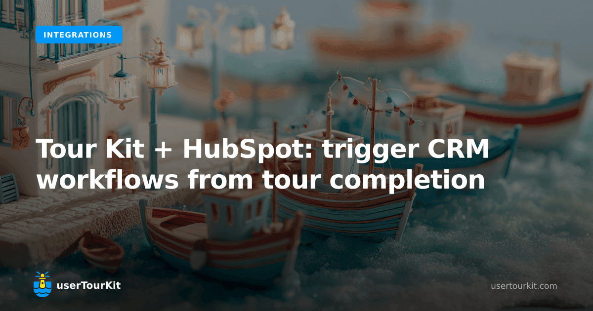Tour Kit + HubSpot: trigger CRM workflows from tour completion