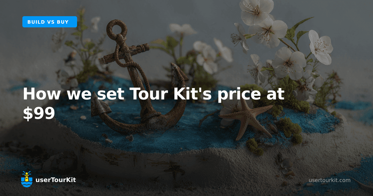 How we set Tour Kit's price at $99 (building in public)